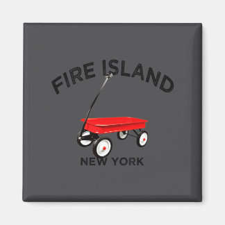 Imã Fire Island Large Version Red Wagon Long Island Ny
