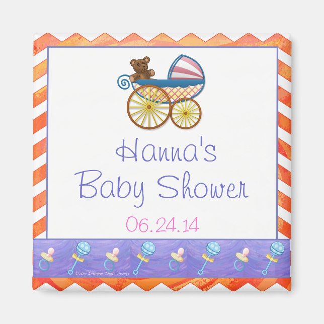 Imã Fire Lake Orange Chevron Baby (Frente)