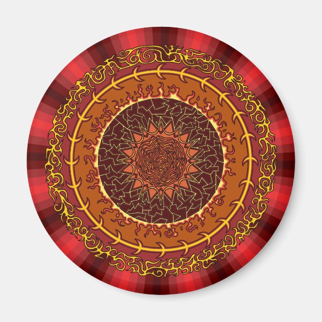 Imã Fire Mandala Magnet (Frente)