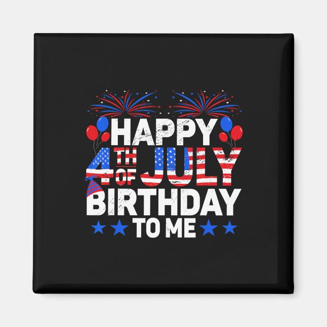 Imã Firecracker Fireworks Usa Flag Happy 4 De Julho B (Frente)