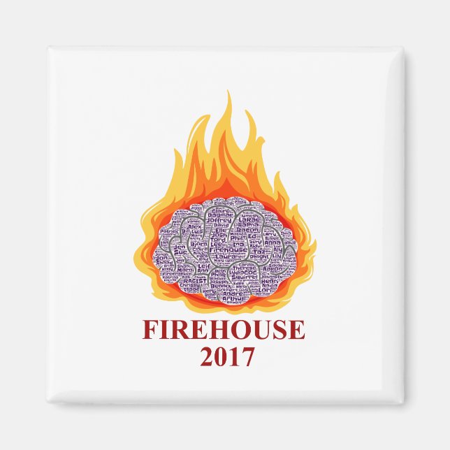 Imã Firehouse 2017 Word Cloud Magnet (Frente)