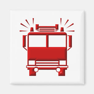 Imã Firetruck vermelho