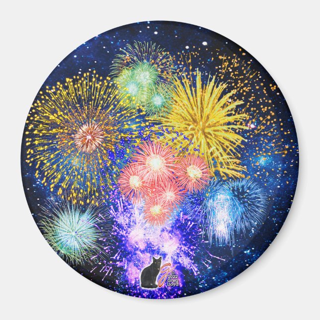 Imã Fireworks Bursts (Frente)