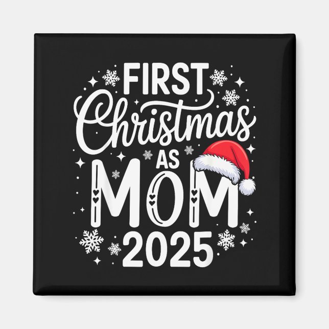 Imã First Christmas As Mom 2025 Matching Family Holida (Frente)