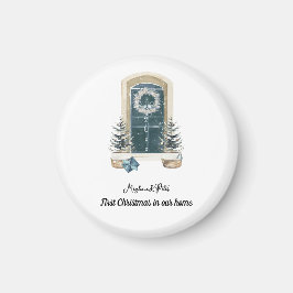 Imã First Christmas In Our Home Watercolor Sage Green