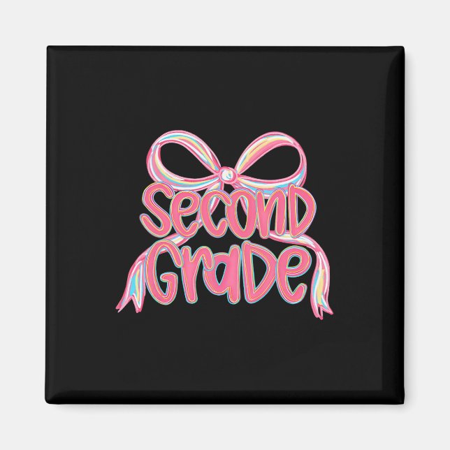 Imã First Day Of Second Grade Floral Bundle For Teache (Frente)