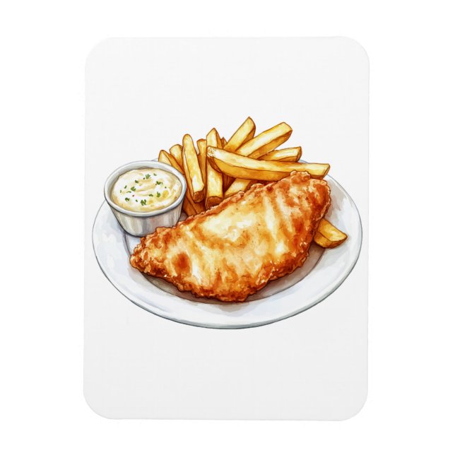 Ímã Fish and Chips (Vertical)