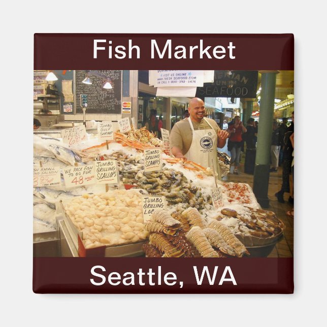 Imã Fish Market Seattle Washington (Frente)