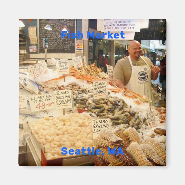 Imã Fish Market Seattle Washington (Frente)