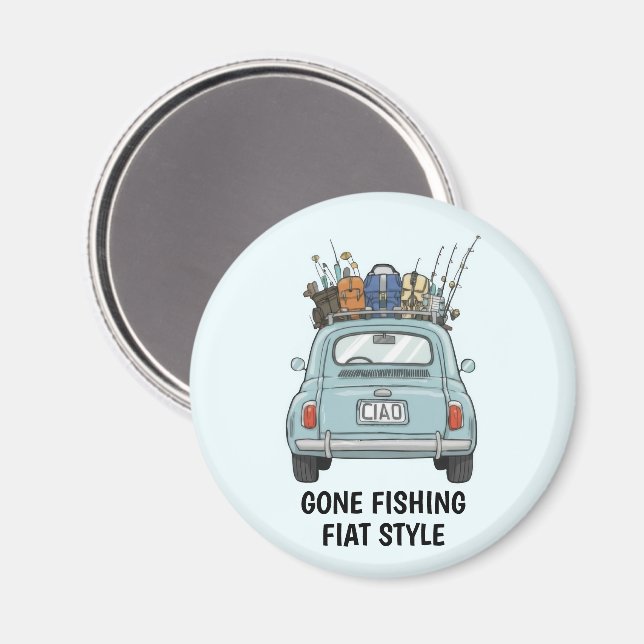 Imã Fishing Fiat Car  (Front/Back)