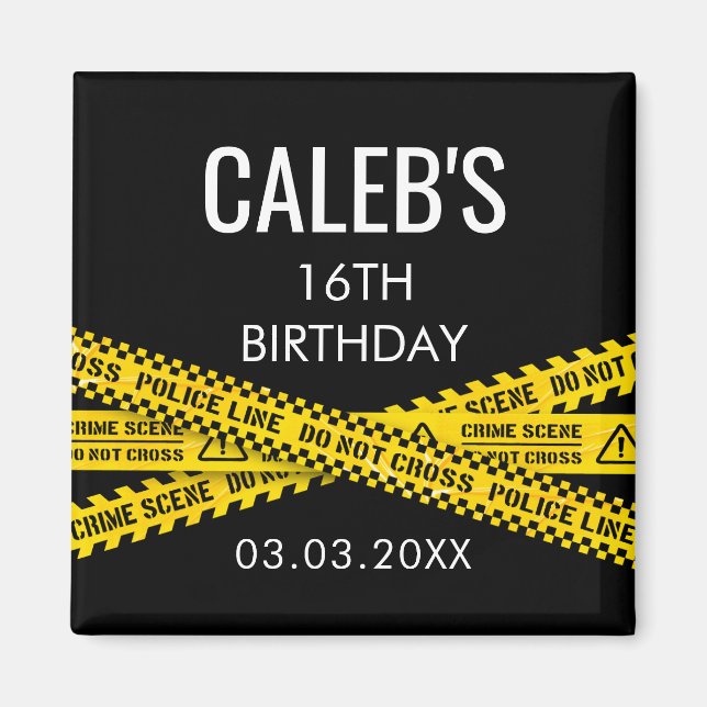 Imã Fita Amarela Polícia Jantar Morte Misteriosa (Frente)