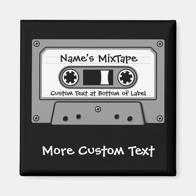 Imã Fita Cassete de Áudio da cinza (Frente)