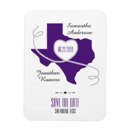 Ímã Fita de Curling do Texas Roxo Salve a Data