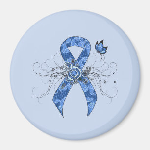Imã Fita de Paisley Azul com Borboleta