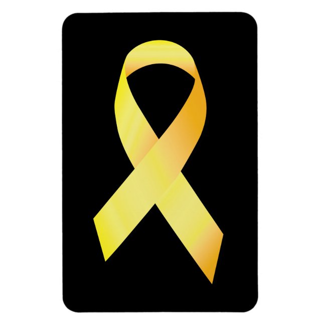 Ímã Fita de Prevenção de Suicídio Amarela (Vertical)
