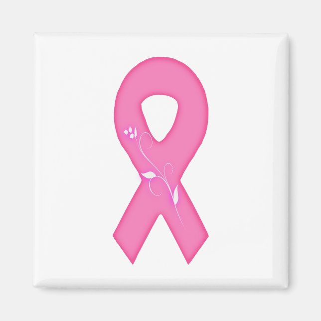 Imã Fita De Sensibilização Do Cancer Com Flor (Frente)