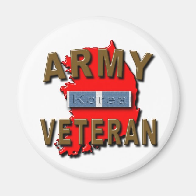 Imã Fita de Serviço Veterano Coreano+Guerra, ARMY (Frente)