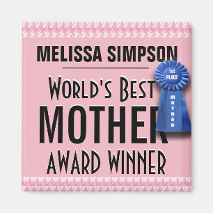 Imã Fita do Melhor Prêmio Mãe do Mundo Personalizado