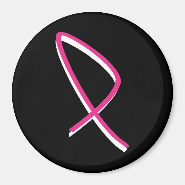 Imã Fita Rosa de Consciência do Cancer da Mama II (Frente)