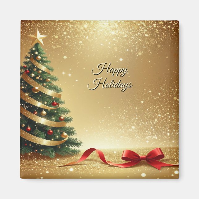 Imã Fitas de árvore de Natal ímã de Natal (Frente)