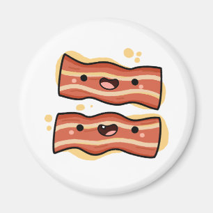 Imã Fitas de Bacon em Kawaii