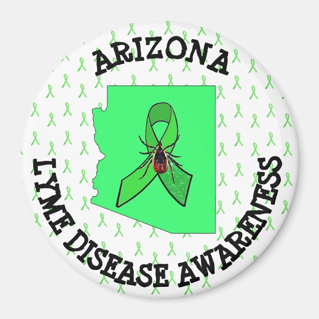 Imã Fitas de Conscientização da Doença de Lyme do Ariz (Frente)