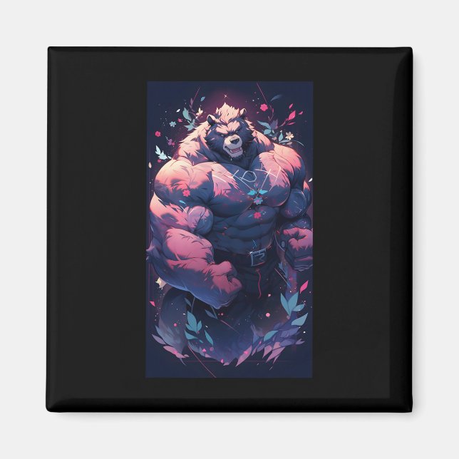 Imã Fitness de musculação Ginásio Bodybuilder Anime Ur (Frente)