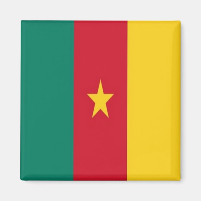 Imã FLAG DE CAMARÕES zCM001, África, geladeira (Frente)