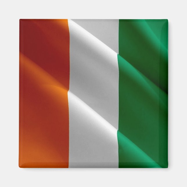 Imã FLAG DE ONDA DA COSTA IVÓRIA zCI002, África, frigo (Frente)