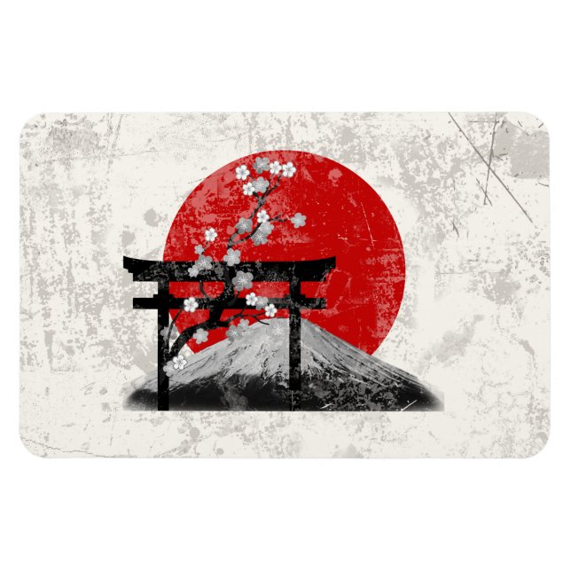 Ímã Flag e Symbols of Japan ID153 (Horizontal)