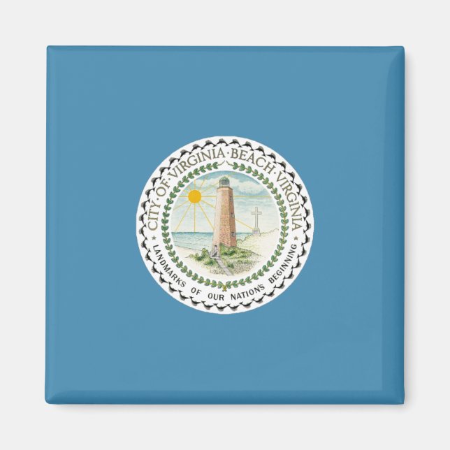 Imã Flag of Virginia Beach (Virginia, EUA) (Frente)