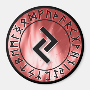 Imã Flame Runes, Vermelho [12. Jera] Magnet