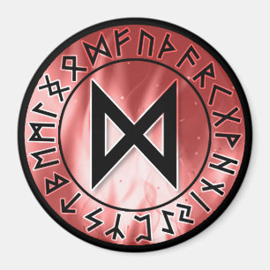 Imã Flame Runes, Vermelho [24. Dagaz] Magnet