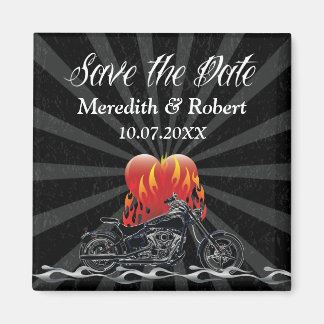 Imã Flaming Love Biker Salvar a Data