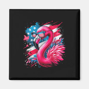 Imã Flamingo 4º Do Julho Patriótico Da Bandeira Americ
