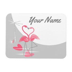 Ímã Flamingo Amor Grande Lua