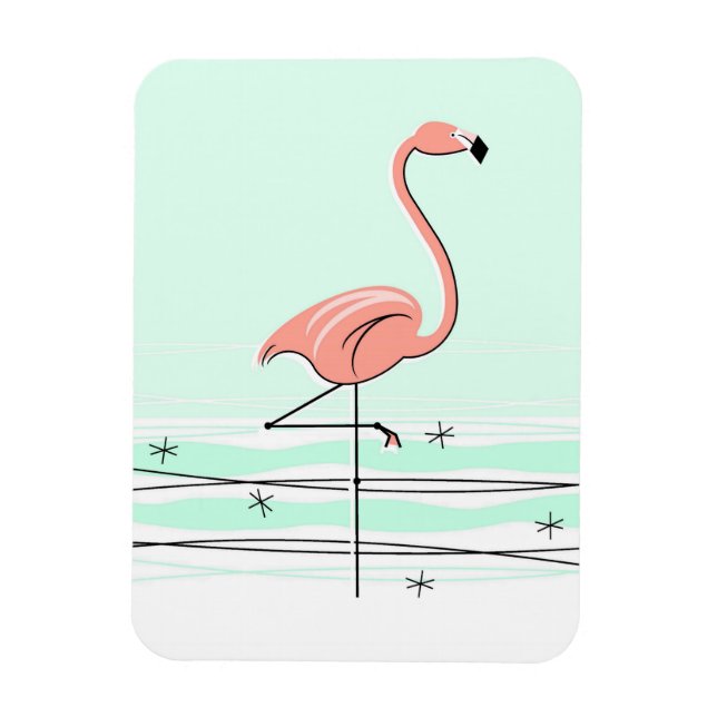 Ímã Flamingo Aqua íman flexível (Vertical)