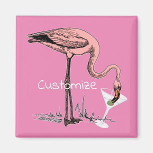 Imã Flamingo Bebendo Martini Thunder_Cove