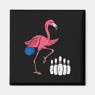 Imã Flamingo Boliche Engraçada Equipe do Esporte Bowle
