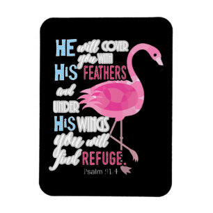 Ímã Flamingo Christian Gift, Salm 91 Bíblia Verse