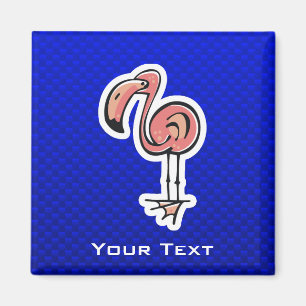 Imã Flamingo Cinto; Azul