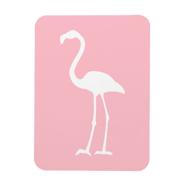 Ímã Flamingo Cor-de-rosa e branco (Vertical)