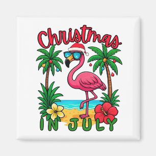 Imã Flamingo de Natal em Julho