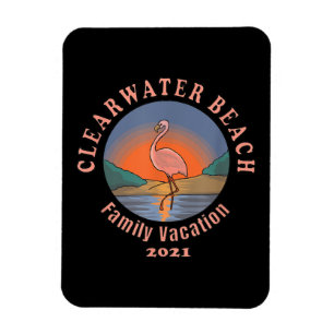 Ímã Flamingo   Férias Flamingo Clearwater Beach 2021