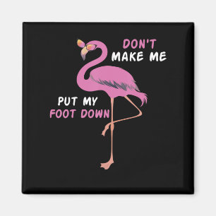 Imã Flamingo   Flamingo Com Óculos Não Me Faça Colocar