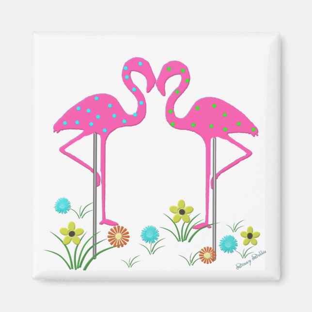 Imã Flamingo Garden Magnet (Frente)