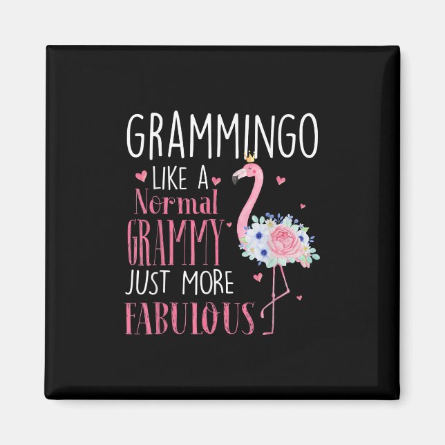 Imã Flamingo Grammingo Como Um Grammy Normal Engraçado (Frente)