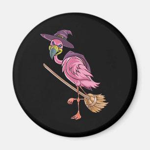 Imã Flamingo Halloween Flamingo Witch ScarParty