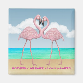 Imã Flamingo Love Square