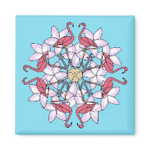 Flamingo Mandala - ímã